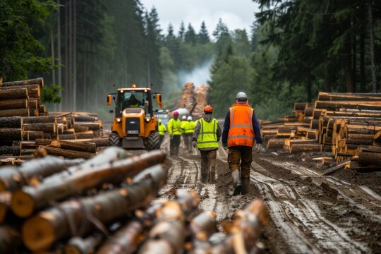Workers who manage records in the forest Involved in optimizing the workflow for wood handling from the moment of felling to the final processing stage.