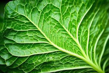 Natural food background. Macro shot of cabbage leaf.
