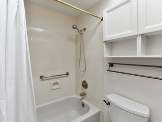 Modern residential bathroom interior