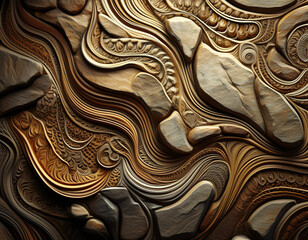 Rich Stone Texture Background with Intricate Patterns and Natural Colors