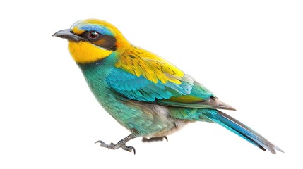 Fototapeta premium Beautiful Bird Design Isolated on a White Background, Featuring Elegant and Detailed Artwork that Highlights the Bird's Unique Characteristics and Aesthetic Appeal