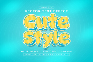 Cute Style 3D editable text effects
