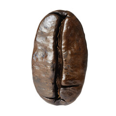 Naklejka premium A single coffee bean isolated.