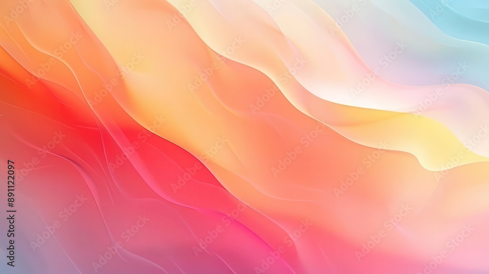 Aufkleber abstract colorful background with smooth, flowing lines and pastel hues. perfect for design projects
