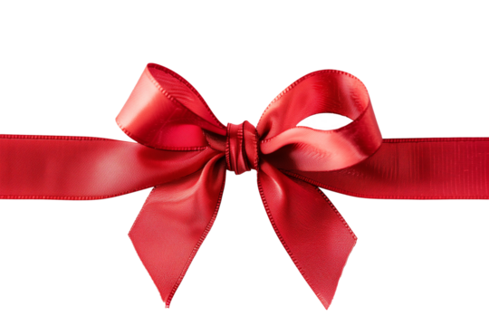 red bow isolated on white