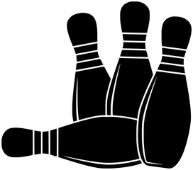 bowling illustration ball silhouette strike logo sport icon game outline pin hobby competition hit bowl play equipment score lane shape win spare speed for vector graphic background
