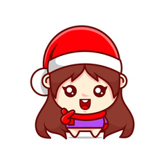 Cartoon kawaii female giving symbol of affection