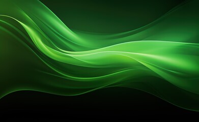 Flowing green abstract background