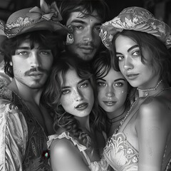 Diverse Professional Group in Confident Pose for Corporate Photo Shoot