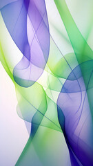 Lime Green and Violet abstract image with leaf patterns, translucent planes, and net art. This minimalist mobile wallpaper offers a colorful, nature-inspired design that is both serene and harmonious