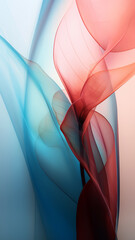  Cyan and Maroon abstract image featuring leaf patterns, translucent planes, and net art. This minimalist mobile wallpaper presents colorful, nature-inspired imagery that is both serene and harmonious