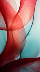  Cyan and Maroon abstract image featuring leaf patterns, translucent planes, and net art. This minimalist mobile wallpaper presents colorful, nature-inspired imagery that is both serene and harmonious