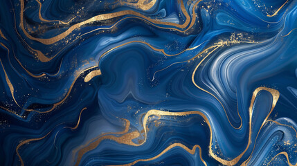 Fototapeta premium Abstract blue and gold background