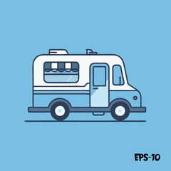 Fototapeta premium Camper van logo, vector, illustration, eps 10, mascot, character, cute