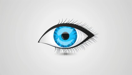 Fototapeta premium Abstract eye icon with blue eyeball