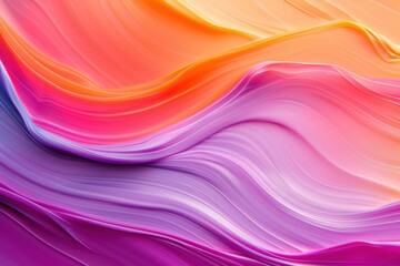 Vibrant Waves, Abstract flow of orange and pink hues, Colorful Texture.