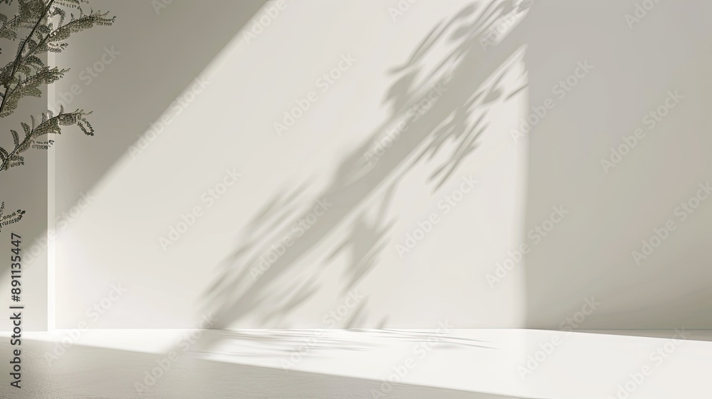 Poster a pristine white backdrop with a subtle gradient effect from top to bottom, perfect for serene and m