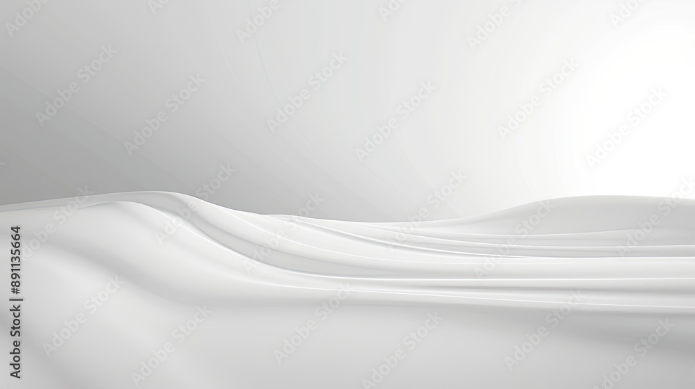 Poster a pristine white background with a soft gradient fading from top to bottom, creating a serene and mi