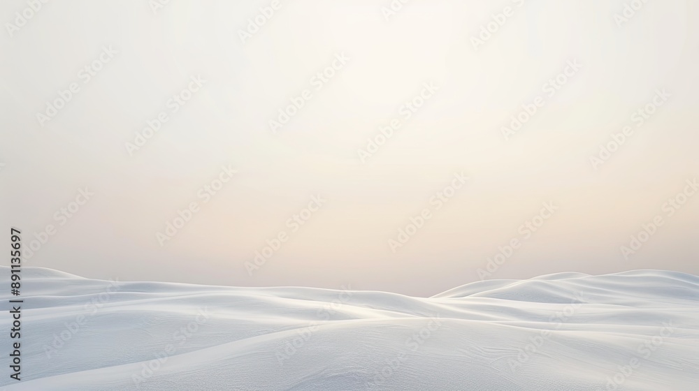 Poster a pristine white background with a soft gradient fading from top to bottom, creating a serene and mi