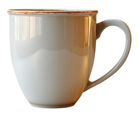 Elegant coffee mug with a glossy finish, perfect for enjoying hot beverages in a cozy setting.