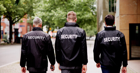 Security Guard Event Service: Officer Leading Group on Patrol