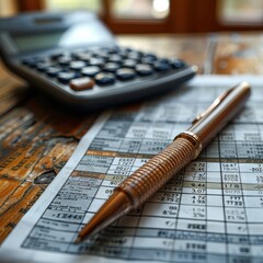 Confident Businesswoman Demonstrating Financial Management Pose with Charts and Graphs in Modern Office Setting