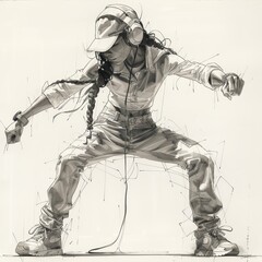 Dynamic Live Streamer Strikes Engaging Pose for Virtual Audience Interaction