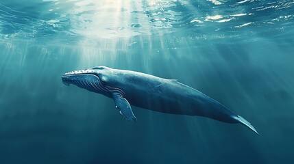 Fototapeta premium dolphin swimming in the water