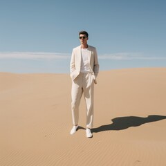 Standing outdoors desert nature.