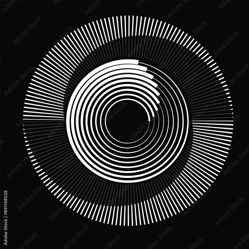 Aufkleber rotating speed lines in spiral form for comic books . fireworks explosion background . vector illust