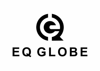 letter eq globe logo, design, Vector, illustration, creative icon, template
