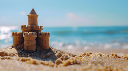 Fototapeta premium Simple sand castle