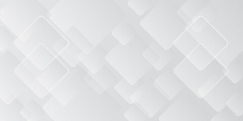Geometric grid pattern. Rectangular shape White and gray gradient. abstract design with futuristic concept background, modern computer, technology and innovation.