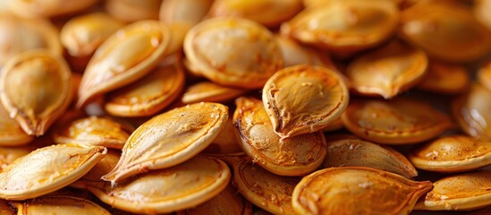 Close-up of Roasted Pumpkin Seeds