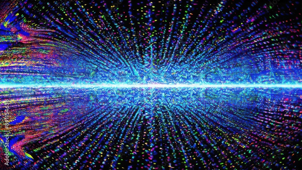 Poster a mesmerizing 3d abstract multicolor visualization