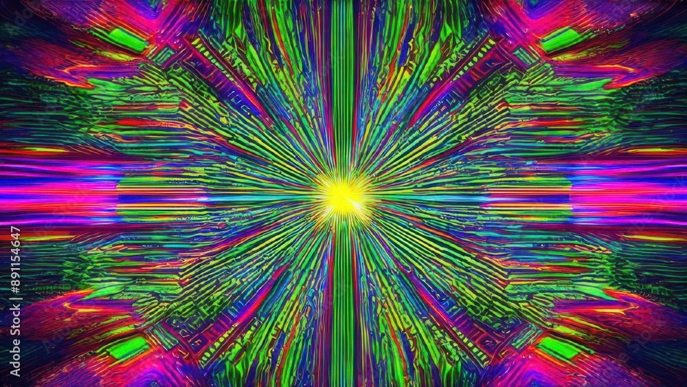 Poster a mesmerizing 3d abstract multicolor visualization