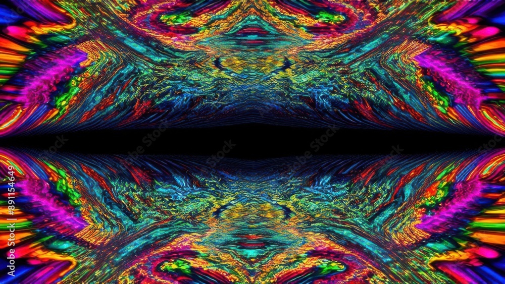 Poster a mesmerizing 3d abstract multicolor visualization
