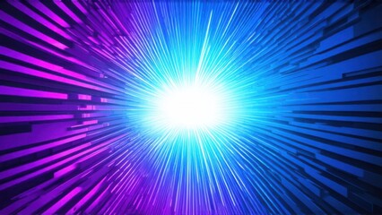 Fototapeta premium 3D Render, Purple Rays of Light