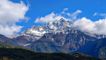 Obraz premium Tibet, West Sichuan, Gongga Mountain, Rizhao Jinshan 