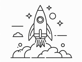 rocket ship taking off