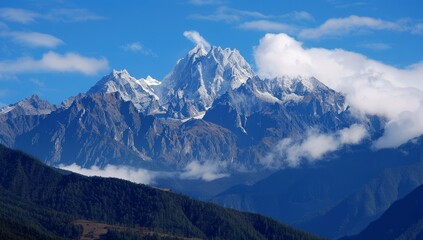Obraz premium Tibet, West Sichuan, Gongga Mountain, Rizhao Jinshan 