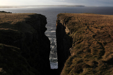 Dunnet head coastal walk - peninsula in Caithness - most northerly point of the mainland of Great...