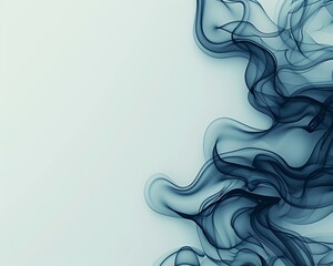 Fototapeta premium Smoke trails forming flowing abstract shapes, organic shapes, mysterious and elegant