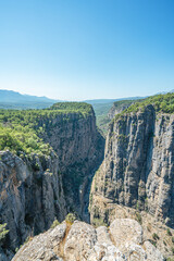 The scenic views of Tazı Canyon, impressive natural wonders, offering a peaceful and enchanting environment for visitors, an ideal destination for nature lovers, adventure seekers, and photographers.