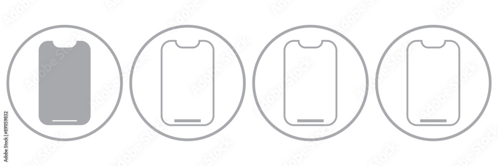 Aufkleber editable vector blank smartphone screen icon. part of a big icon set family. perfect for web and app
