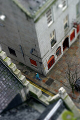 Tilt shift version of 776 - Overview of Aberdeen from the citadelle tower - Grampian - Scotland - UK