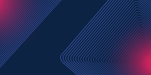 Fototapeta premium Abstract modern lines curves dark blue background. Decorative shining illustration with lines on abstract template.