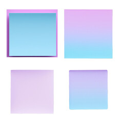 Fototapeta premium post-it gradient squares in pastel colors with a modern and minimalistic design, perfect for backgrounds or digital art projects.