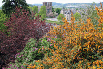 Cathedral viwed from the Castle - Inverness city - Highlands - Scotland - UK
