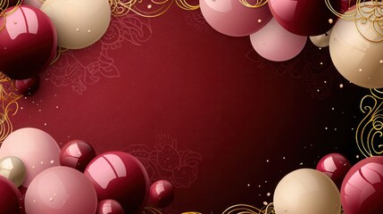christmas background with balls